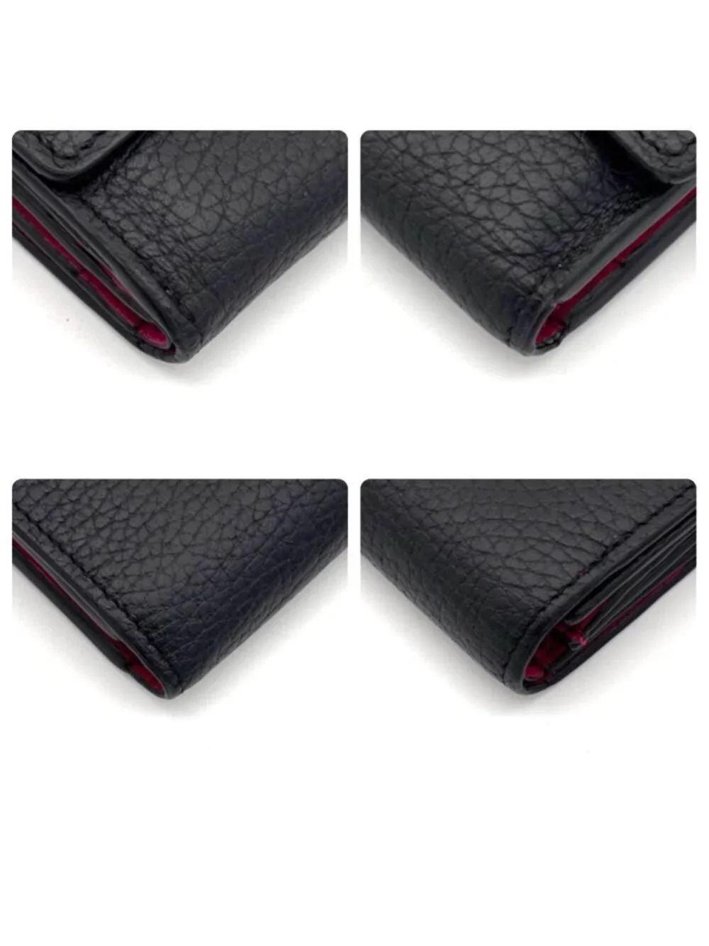Louis Vuitton Taurillon Portefeuille Capucines XS Trifold Black Wallet
